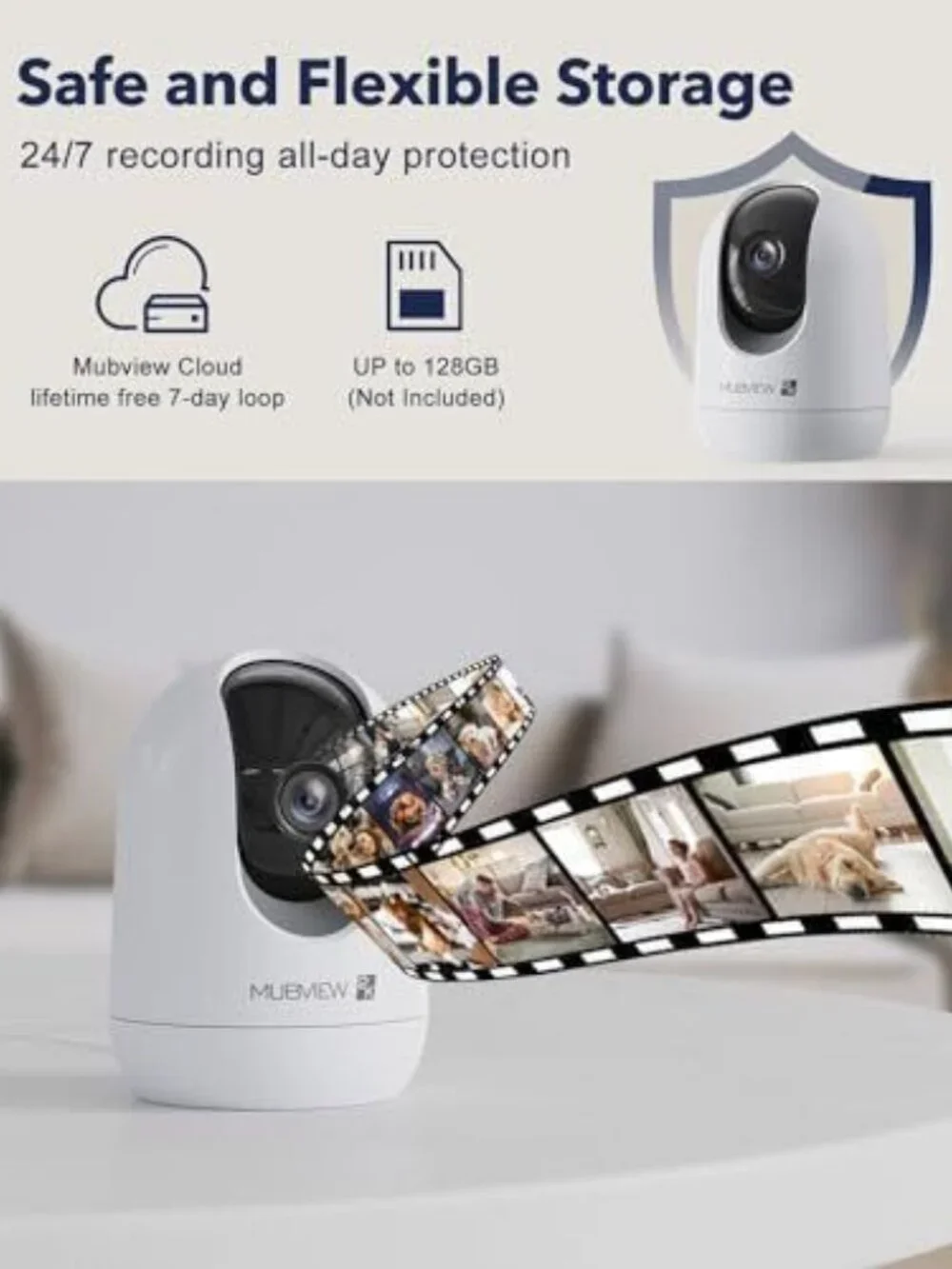 Indoor Security Camera 2K, Pet Camera with Phone App, WiFi Cameras for Home S...